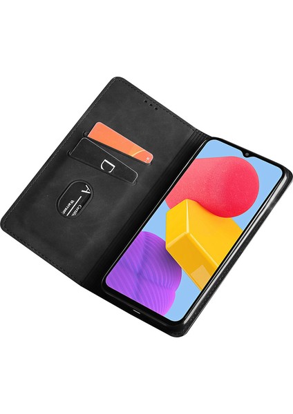 Samsung Galaxy A14 5g Pu Deri Kapağı, Ayarlanabilir Stand Cilt Touch Hissed Gizli Manyetik Adsorpsiyon Kart Tutucu ile (Yurt Dışından)