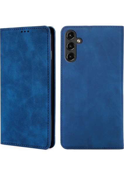 Samsung Galaxy A14 5g Pu Deri Kapağı, Ayarlanabilir Stand Cilt Touch Hissed Gizli Manyetik Adsorpsiyon Kart Tutucu ile (Yurt Dışından)