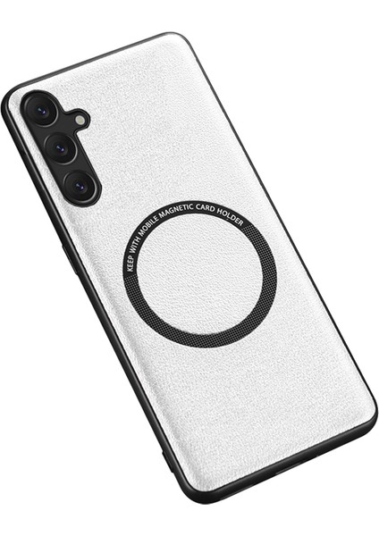 Samsung Galaxy A14 5g Pu Deri+Pc+Tpu Telefon Kılıfı Akıllı Telefon Kapağı Magsafe Şarj Cihazı ile Uyumlu (Yurt Dışından)
