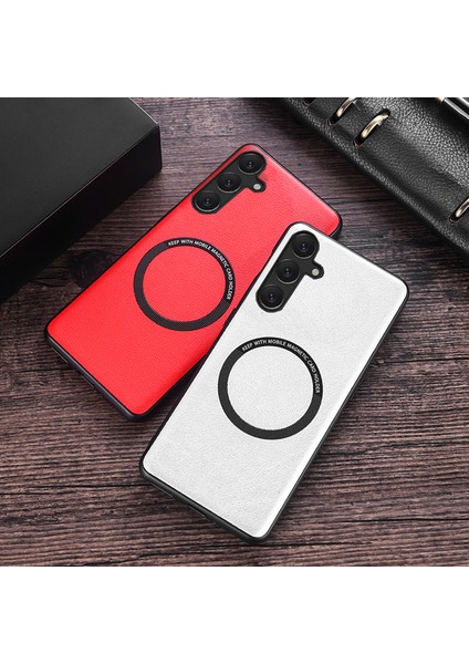 Samsung Galaxy A14 5g Pu Deri+Pc+Tpu Telefon Kılıfı Akıllı Telefon Kapağı Magsafe Şarj Cihazı ile Uyumlu (Yurt Dışından) indirimleri