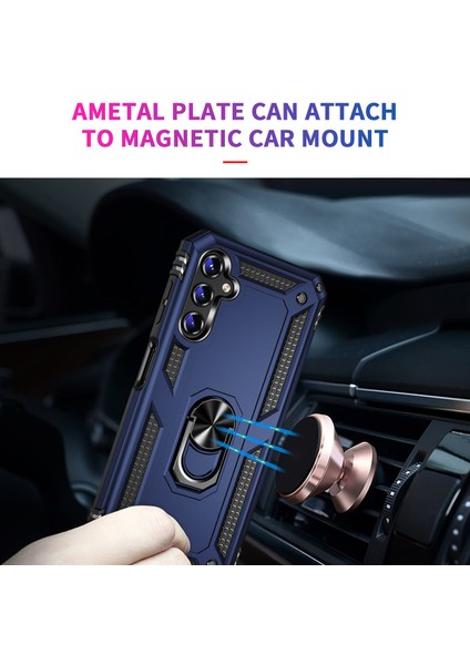 Samsung Galaxy A14 5g Askeri Sınıf Şok Geçirmez Telefon Vaka Yüzüğü Kickstand Tasarım Pc + Tpu Damla Geçirmez Kapak (Yurt Dışından) fırsatları