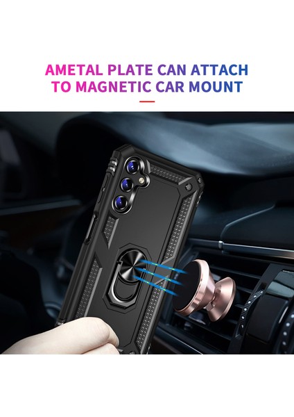 Samsung Galaxy A14 5g Askeri Sınıf Şok Geçirmez Telefon Vaka Yüzüğü Kickstand Tasarım Pc + Tpu Damla Geçirmez Kapak (Yurt Dışından) fırsatları
