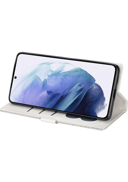Samsung Galaxy A14 5g Fermuarı Pocket Islity Sequins Telefon Kapağı Pu Deri Cüzdan Stand Anti-Cratch Akıllı Telefon Kılıfı (Yurt Dışından)