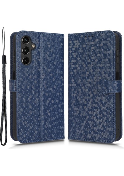 Samsung Galaxy A14 4g Stand Flip Cover Pu Deri Dot Desen Baskılı Cüzdan Telefon Kılıfı (Yurt Dışından)