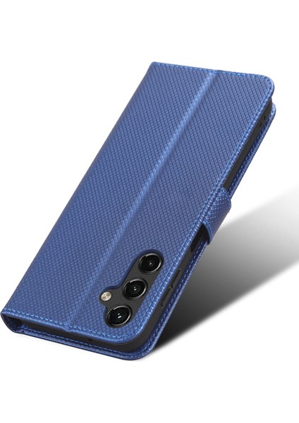 Samsung Galaxy A14 5g Stand Cüzdan Telefon Kapağı Manyetik Toka Elmas Doku Pu Deri Tam Koruma Kılıfı (Yurt Dışından)