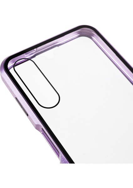Samsung Galaxy A14 5g Çift Side Temsil Edilmiş Cam Telefon Kılıfı Manyetik Metal Çerçeve Kapağı (Yurt Dışından)