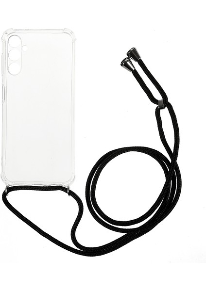 Samsung Galaxy A14 5g Dört Köşe Kalınlaştırılmış Telefon Kılıfı Anti-Drop Açık Yumuşak Tpu Kapak Lanyard (Yurt Dışından)