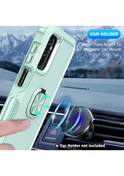Samsung Galaxy A14 5g Kickstand Telefon Kasası Plastik Silikon Döndürülebilir Halka Tutucu Cep Telefonu Kapağı (Yurt Dışından) modelleri