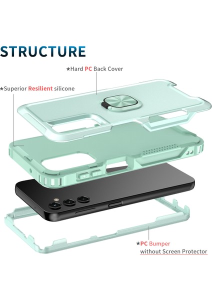 Samsung Galaxy A14 5g Kickstand Telefon Kasası Plastik Silikon Döndürülebilir Halka Tutucu Cep Telefonu Kapağı (Yurt Dışından) indirimleri