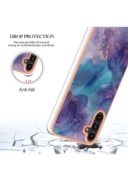 Samsung Galaxy A14 Tpu Kılıfı A14 5g Elektrapan Imd Telefon Kabuğu Mermer Deseni 2.0mm Telefon Kapağı (Yurt Dışından) indirimleri