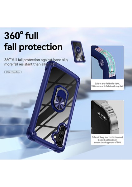 Samsung Galaxy A14 5g Elektroklokal Koruyucu Arka Kılıf Pc + Tpu Metal Ring Kickstand ile Şok Geçirmez Kapak (Yurt Dışından) indirimleri