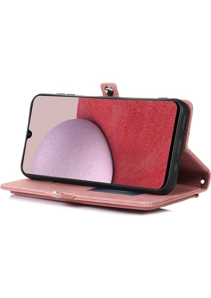 Samsung Galaxy A14 5g Fermuar Cep 9 Kart Yuvaları Pu Deri Kılıf Telefon Stand Cüzdan Kapağı Bilek Kayışı ile (Yurt Dışından) modelleri