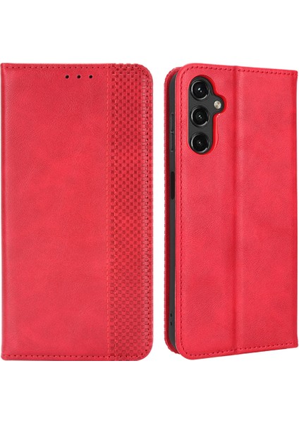 Samsung Galaxy A14 4g Retro Doku Cüzdanı Deri Standı Cep Telefonu Kasa Telefon Kapağı (Yurt Dışından)