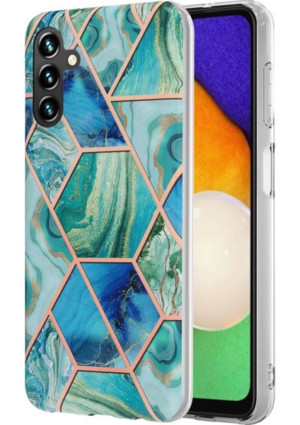 Galaxy A14 5g Mermer Desen Imd Iml Yumuşak Tpu Telefon Kılıfı Çift Taraflı Elektrapan Anti-Çizelge Koruyucu Kapak (Yurt Dışından)