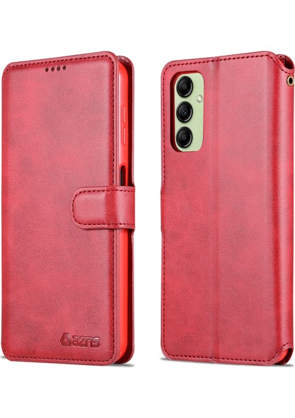 Samsung Galaxy A14 5g Buzağı Dokusu Deri Telefon Cüzdan Kapak Standı (Yurt Dışından)