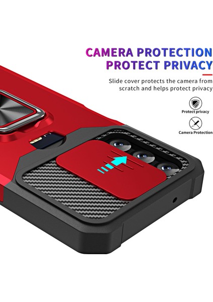 Samsung Galaxy A14 5g Kart Tutucu Kickstand Telefon Kılıfı Sabit Pc Yumuşak Tpu Hibrid Kapak Slayt Kamera Lens Koruyucu (Yurt Dışından)