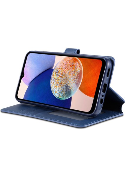 Samsung Galaxy A14 5g Buzağı Dokusu Deri Telefon Cüzdan Kapak Standı (Yurt Dışından)