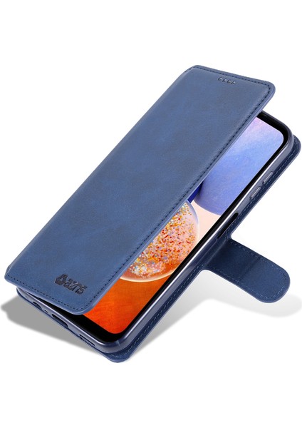 Samsung Galaxy A14 5g Buzağı Dokusu Deri Telefon Cüzdan Kapak Standı (Yurt Dışından)