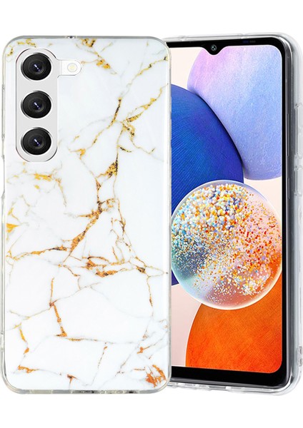 Samsung Galaxy A14 5g Imd Mermer Desen Tpu Kılıf Damla Dayanıklı Arka Koruyucu Telefon Kapağı (Yurt Dışından)