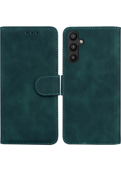 Samsung Galaxy A34 5g Cep Telefonu Kılıfı, Tpu+Pu Deri Cüzdan Kılıfı Düz ​​renk Şok Geçirmez Telefon Stand Kapağı (Yurt Dışından)