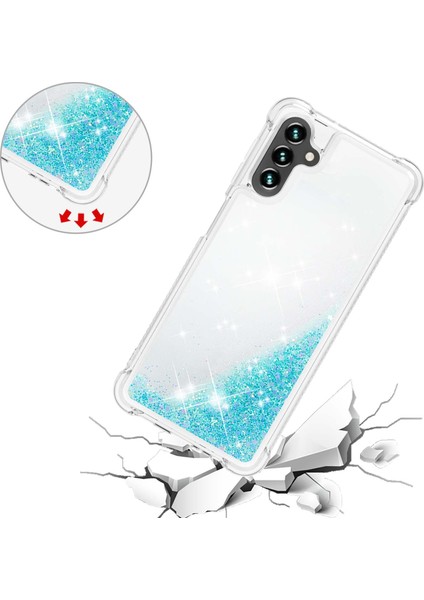 Samsung Galaxy A34 Telefon Kılıfı 5g Glitter Quicksand ve Akrik Akışı Net Vaka Yumuşak Tpu Anti-Drop Koruyucu Telefon Kapağı (Yurt Dışından)
