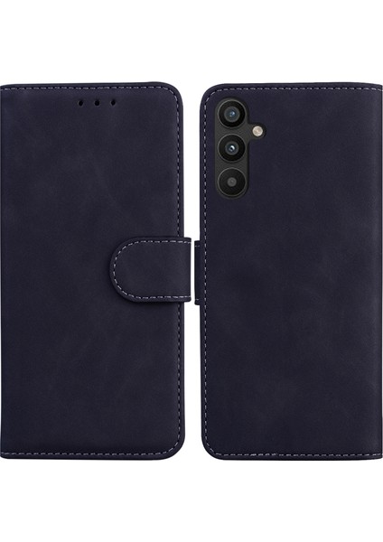 Samsung Galaxy A34 5g Cep Telefonu Kılıfı, Tpu+Pu Deri Cüzdan Kılıfı Düz ​​renk Şok Geçirmez Telefon Stand Kapağı (Yurt Dışından)
