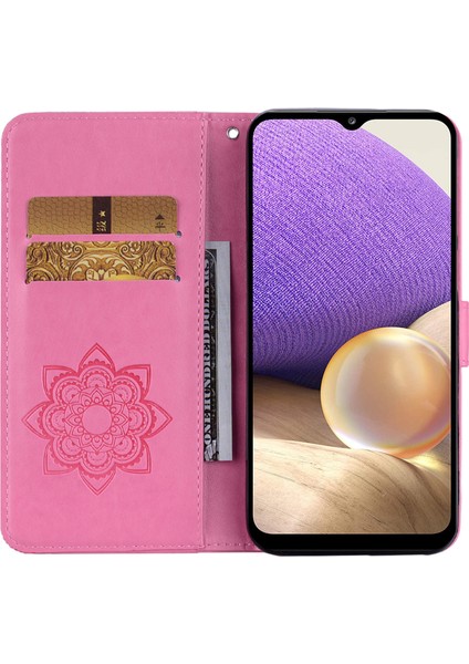 Samsung Galaxy A34 5g Deri Telefon Kılıfı Stand Cüzdan Baskılı Baykuş Çiçek Desen Cep Telefonu Kapağı (Yurt Dışından) modelleri