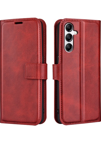 Samsung Galaxy A34 5g Folio Flip Telefon Kasası Buzağı Doku Stand Cüzdan Kapağı (Yurt Dışından)