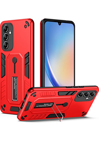 Samsung Galaxy A34 5g Kickstand Damla Geçirmez Telefon Kılıfı, Tpu + Pc Cep Telefonu Arka Kapak (Yurt Dışından)