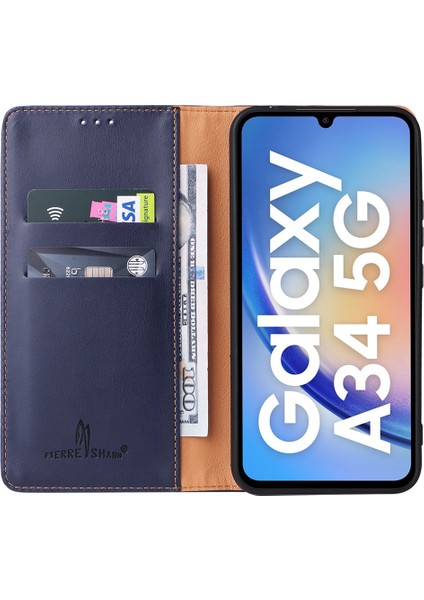 Samsung Galaxy A34 5g Pu Deri Deri Cüzdan Şok Geçirmez Kapak Flip Stand Telefon Kılıfı (Yurt Dışından) fiyatları