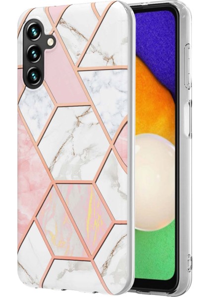 Samsung Galaxy A34 5g Yumuşak Tpu Telefon Kılıfı, Çarpışma Karşıtı Mermer Desen Imd Iml Çift Taraflı Elektrokaplatma Koruyucu Kapak (Yurt Dışından)