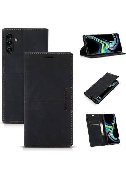 Samsung Galaxy A34 5g Toz Geçirmez Manyetik Otomatik Ahmsorbed Telefon Kılıf Stand Cüzdan Pu Deri Kaplamalı Tpu Kapağı (Yurt Dışından)