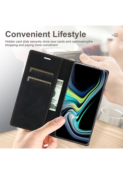 Samsung Galaxy A34 5g Toz Geçirmez Manyetik Otomatik Ahmsorbed Telefon Kılıf Stand Cüzdan Pu Deri Kaplamalı Tpu Kapağı (Yurt Dışından)