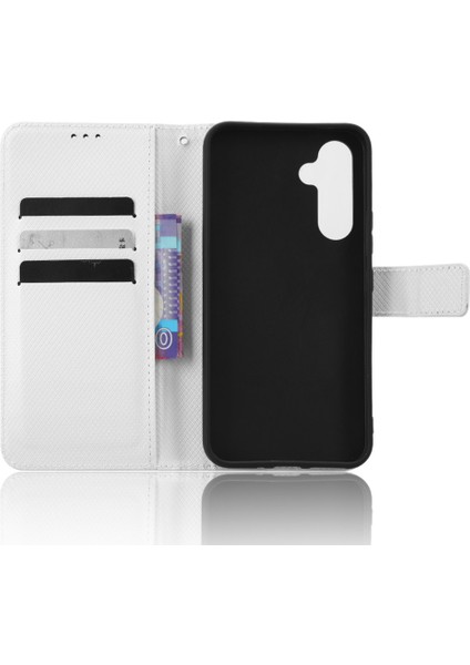 Samsung Galaxy A34 5g Kılıf, Shock Anti-Shock Manyetik Toka Elmas Doku Pu Deri Deri Anti-Çizgi Katlanabilir Stand Cüzdan Telefon Kılıfı (Yurt Dışından) fiyatları