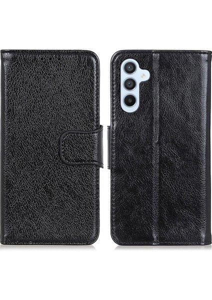 Samsung Galaxy A34 5g Nappa Dokün Için Deri Deri Deri Deri Antik Antik Telefon Kılıf Stand Standı Cüzdan Manyetik Kapanma Anti-Fall Telefon Kapağı (Yurt Dışından)