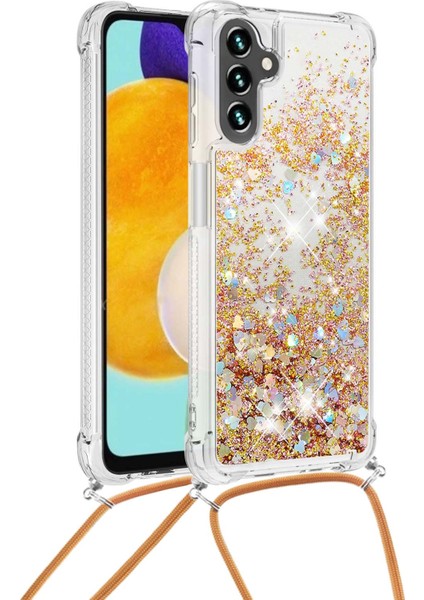 Samsung Galaxy A34 5g Sıvı Quicksand ve Şok Geçirmez Tpu Kapağı, Kordonlu (Yurt Dışından)
