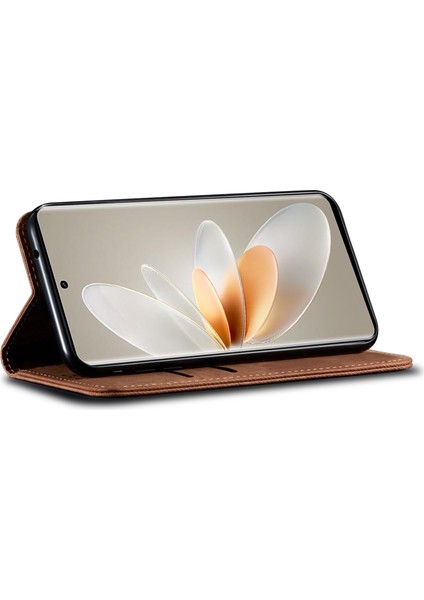 Samsung Galaxy A34 5g Telefon Kılıfı, Kot Bez Doku Deri Deri Cüzdan Stand Telefon Kapağı (Yurt Dışından)