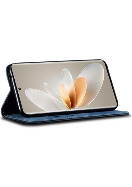 Samsung Galaxy A34 5g Telefon Kılıfı, Kot Bez Doku Deri Deri Cüzdan Stand Telefon Kapağı (Yurt Dışından)