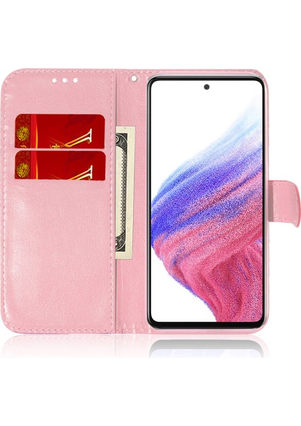 Samsung Galaxy A34 5g Pu Deri Göz Kamaştırıcı Çiçek Deseni Tam Koruma Cüzdan Kılıfı Stand Manyetik Kapatma Strap ile Flip Telefon Kapağı (Yurt Dışından)