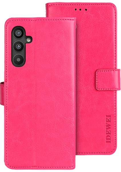 Samsung Galaxy A34 5g Pu Deri Deri Flip Telefon Kapağı Koruyucu Kılıf Standını Özel Çılgın At Doku Cüzdan (Yurt Dışından)