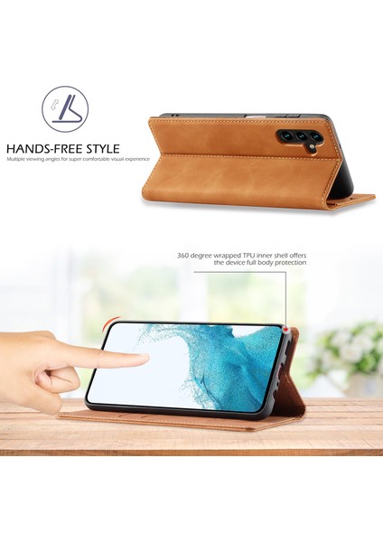 Samsung Galaxy A34 5g Koruyucu Cep Telefonu Kapağı Pu Deri Deri Folio Cüzdan Stand Manyetik Emilim Telefon Kılıfı (Yurt Dışından) fiyatları