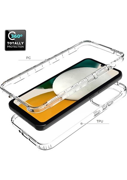 Samsung Galaxy A34 5g Şok Geçirmez Tpu Pc Vaka Gradyan Renk Anti-Çizelge Anti-Scratch Net Telefon Kapağı (Yurt Dışından)