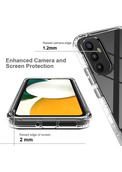 Samsung Galaxy A34 5g Şok Geçirmez Tpu Pc Vaka Gradyan Renk Anti-Çizelge Anti-Scratch Net Telefon Kapağı (Yurt Dışından)