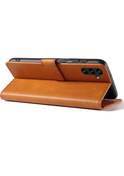 Samsung Galaxy A34 5g Deri Telefon Kapağı Stand Cüzdanı ile Kare Manyetik Toka Kılıfı (Yurt Dışından) indirimleri