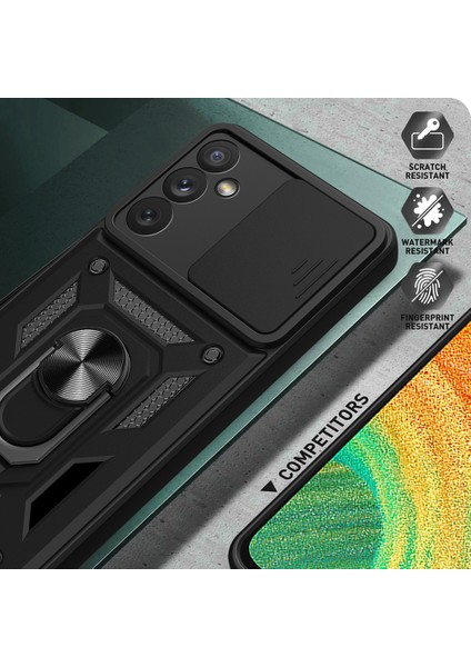 Samsung Galaxy A34 5g Şok Geçirmez Tpu+Pc Kasası Rıng Slide Slayt Kamera Koruma Koruyucu Anti-Çizgi Arka Kapak (Yurt Dışından) fırsatları