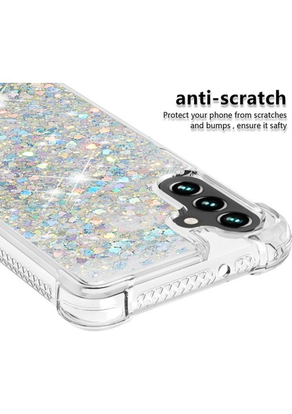 Samsung Galaxy A34 Telefon Kılıfı 5g Glitter Quicksand ve Akrik Akışı Net Vaka Yumuşak Tpu Anti-Drop Koruyucu Telefon Kapağı (Yurt Dışından)