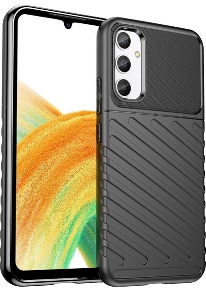 Samsung Galaxy A34 5g Kalınlaştırılmış Tpu Tpu Doku Doku Slip Anti-Slip Telefon Kılıfı Şok Geçirmez Arka Kapak (Yurt Dışından)