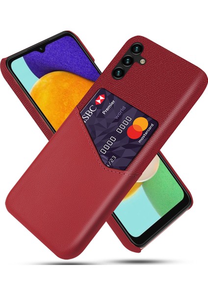 Samsung Galaxy A34 5g Bez Doku Kartı Tutucu Telefon Kılıfı Pu Deri Kaplamalı Sert Pc Telefon Kapağı (Yurt Dışından)