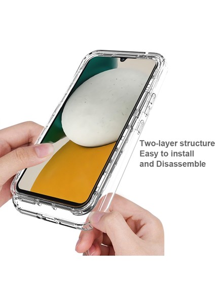 Samsung Galaxy A34 5g Şok Geçirmez Tpu Pc Vaka Gradyan Renk Anti-Çizelge Anti-Scratch Net Telefon Kapağı (Yurt Dışından)