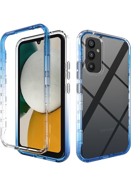 Samsung Galaxy A34 5g Şok Geçirmez Tpu Pc Vaka Gradyan Renk Anti-Çizelge Anti-Scratch Net Telefon Kapağı (Yurt Dışından)